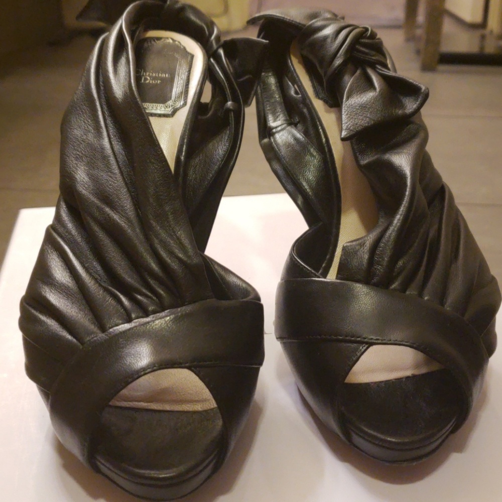 Dior black leather heels - Picture 4 of 6